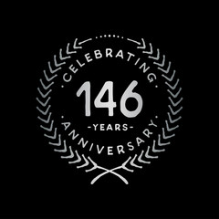 146 years design template. 146th vector and illustration.