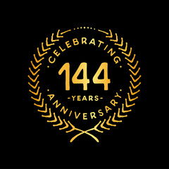 Fototapeta premium 144 years design template. 144th vector and illustration.