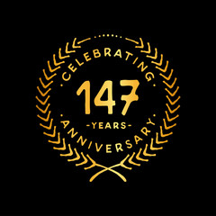 147 years design template. 147th vector and illustration.