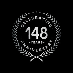 148 years design template. 148th vector and illustration.