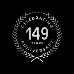 149 years design template. 149th vector and illustration.