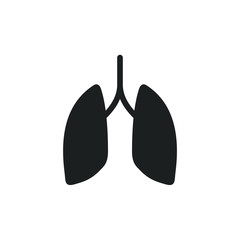 lungs icon template color editable. lungs symbol vector sign isolated on white background. Simple logo vector illustration for graphic and web design.