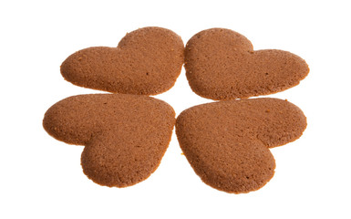 heart cookies isolated