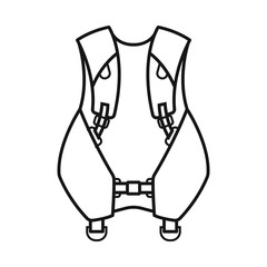 Isolated object of compensator and dive sign. Web element of compensator and diver stock vector illustration.