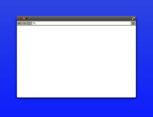 Browser window design template. Vector web url interface mock screen illustration. Desktop with internet document mockup website flat blank frame tab page elements