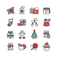 Set of Christmas icons for design and decoration