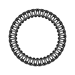 Rounded frame simple black white stamp put text decor vintage theme simple single. Part Art web sign lace icon style copy space blank empty card label badge Kite rays oval wave curl shape swirl lines