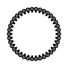 Rounded frame simple black white stamp put text decor vintage theme simple single. Part Art web sign lace icon style copy space blank empty card label badge Kite rays oval wave curl shape swirl lines