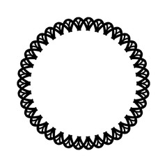 Rounded frame simple black white stamp put text decor vintage theme simple single. Part Art web sign lace icon style copy space blank empty card label badge Kite rays oval wave curl shape swirl lines