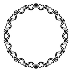 Rounded frame simple black white stamp put text decor vintage theme simple single. Part Art web sign lace icon style copy space blank empty card label badge Kite rays oval wave curl shape swirl lines