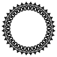 Rounded frame simple black white stamp put text decor vintage theme simple single. Part Art web sign lace icon style copy space blank empty card label badge Kite rays oval wave curl shape swirl lines