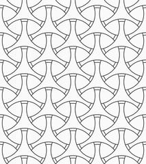 Fototapeta premium Abstract seamless pattern. Geometric tiles with triple elements.