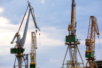 Large shipyard near the coast