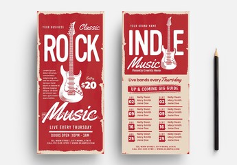 Live Music Gig List Flyer - Powered by Adobe