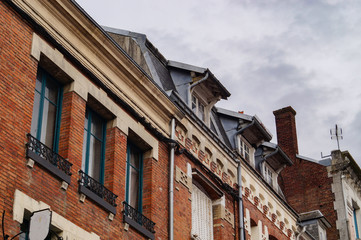 Fototapeta na wymiar old houses in a french city