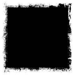 Grunge background black rectangular isolated on white background