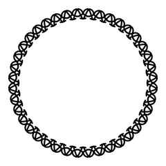 Rounded frame simple black white stamp put text decor vintage theme simple single. Part Art web sign lace icon style copy space blank empty card label badge Kite rays oval wave curl shape swirl lines