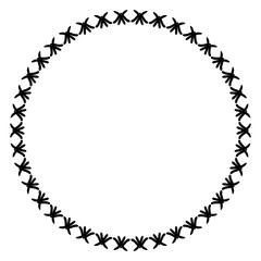 Rounded frame simple black white stamp put text decor vintage theme simple single. Part Art web sign lace icon style copy space blank empty card label badge Kite rays oval wave curl shape swirl lines