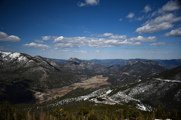 Fototapeta na wymiar overlook at rocky mountain national park