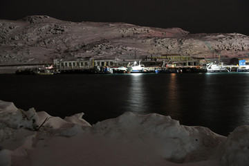 view of the bay on the edge of the earth in the Russian Arctic