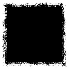 Grunge background black rectangular isolated on white background