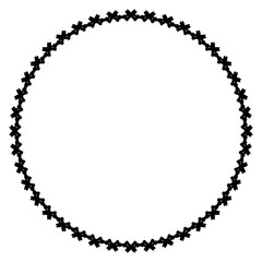 Rounded frame simple black white stamp put text decor vintage theme simple single. Part Art web sign lace icon style copy space blank empty card label badge Kite rays oval wave curl shape swirl lines