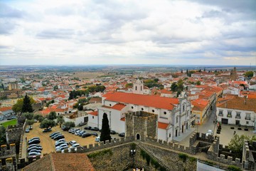 Fototapeta na wymiar Beja city in Portugal seen from above 