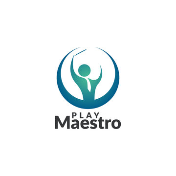 Orchestra Conductor Logo Icon