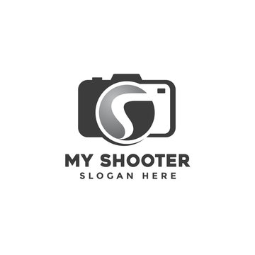 Photography Logo Design, A Camera with letter S on the Lens