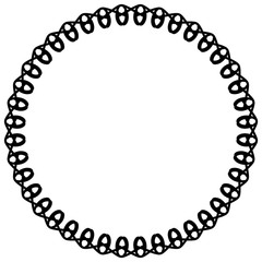 Rounded frame simple black white stamp put text decor vintage theme simple single. Part Art web sign lace icon style copy space blank empty card label badge Kite rays oval wave curl shape swirl lines