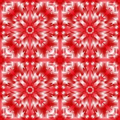 Seamless endless repeating ornament of red, orange, yellow and brown shades