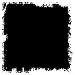 Grunge background black rectangular isolated on white background