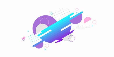 Abstract geometric background. The poster with the flat figures.