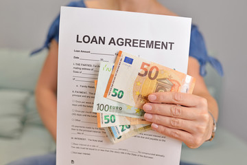 Loan agreement - obrazy, fototapety, plakaty
