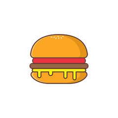 Burger character vector illustration design suitable for logos, icons and mascots