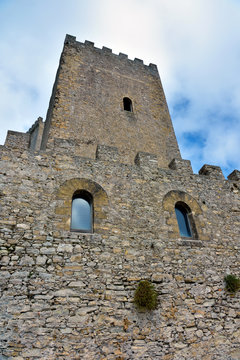 towers of the balio Erice Sicily Italy