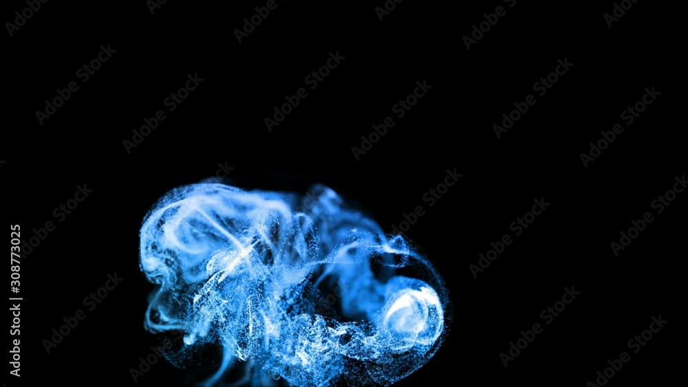 Aufkleber abstract animation background of luminous blue particles, beautiful effect of glow particles in liqu