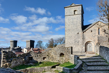 Fototapeta na wymiar Vue du village medieval de La Couvertoirade - Aveyron - Occitanie - France