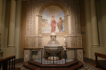 Interior of Cathedral of St. Lawrence, Perugia. Interior of Cathedral of St. Lawrence is...