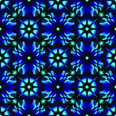 Seamless endless repeating multicolored bright ornament of different colors