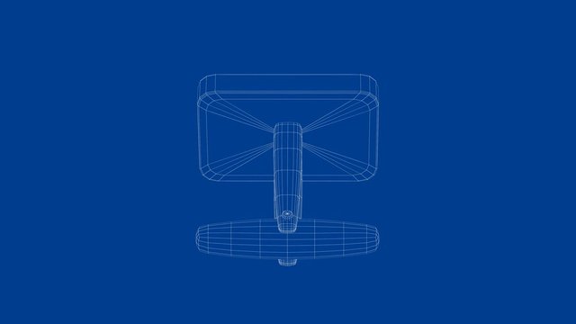 3d wire-frame model of cufflink