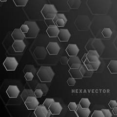 hexagon abstract vector background. design concept futuristic technology. Vector Illustration For Wallpaper, Banners, Backgrounds, Cards, Landing Pages, etc.