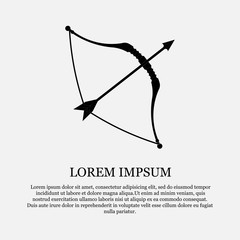 icon Cupid sign, cupid, bow and arrow, love