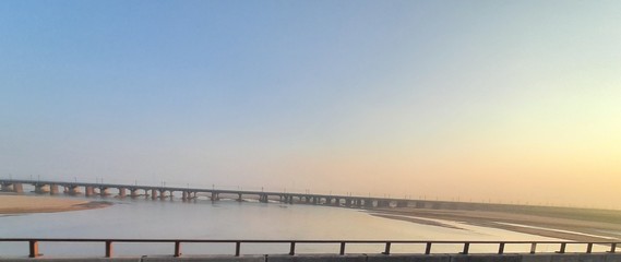 Fototapeta premium pier at sunset
