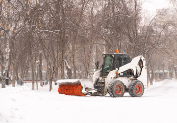 mini tractor with snow removal equipment