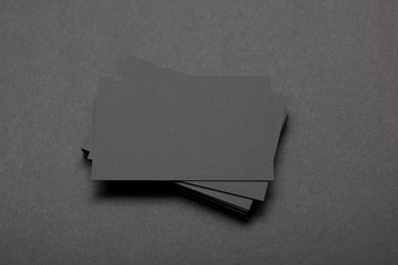 Business cards blank. Mockup on color background. Flat Lay. copy space for text