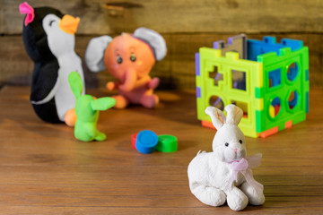 a child´s toys in the house. various emotions