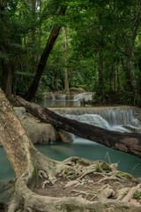 Fototapeta na wymiar Kanchanaburi Jungle Waterfalls and Pristine Phuket Beaches