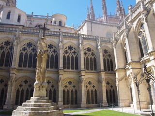 Fototapeta premium Catedral de Burgos on the road to Santiago de Compostela, Camino de Santiago, Way of St. James, Journey from Atapuerca to Burgos, French way, Spain