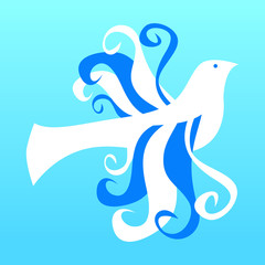 Peace Dove - Christmas Dove - Vector